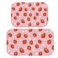 thumbnail image 1 of Strawberry and Blossom Pink Pattern Bath Mat Set Of 2,Non-Slip Rug for Bathroom,Kitchen,Bedroom,Entrance, 30x17 and 23.5x15.7 Inches, 1 of 5