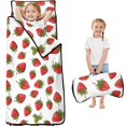 thumbnail image 1 of Strawberry and Dot White Pattern Teens Toddler Nap Mat with Pillow, Sleeping Mat Bag for Preschool Daycare 59"x22", 1 of 6