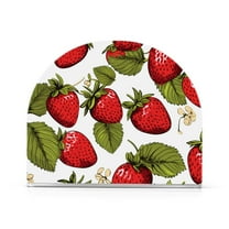 Strawberry with Leaves Acrylic Napkin Holder Clear Paper Tissue Dispenser Kitchen Dining Room Bathroom Party Hotel