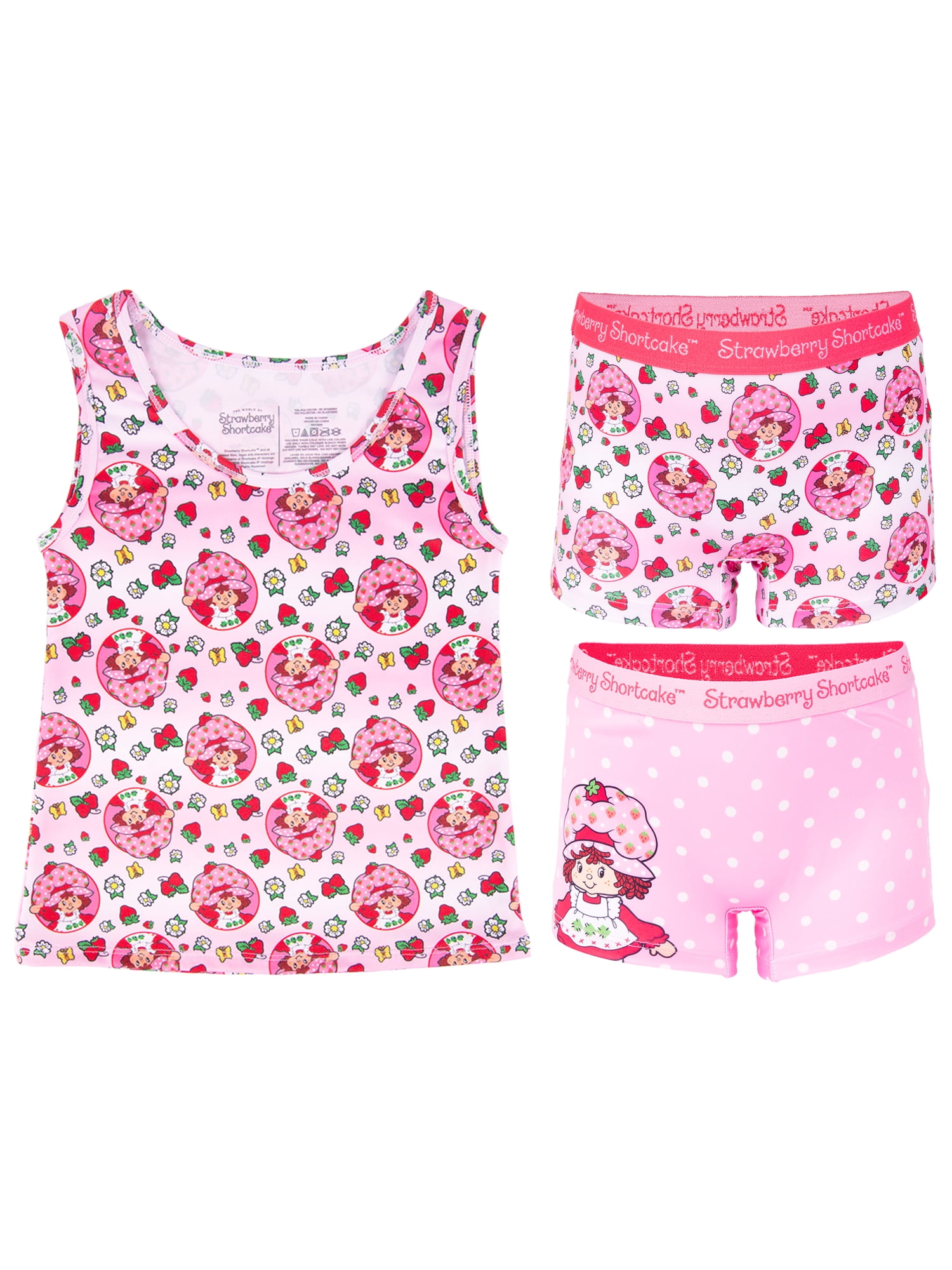 Character Toddler Girl Tank Top and Boyshorts Set, 3-Piece, Sizes 2T-4T