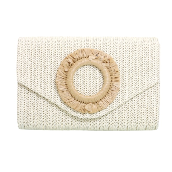 Straws Clutch Purses Raffia Beach Bag Woven Handbag Shoulder Crossbody Purse Woven Purse Vacation Handbags