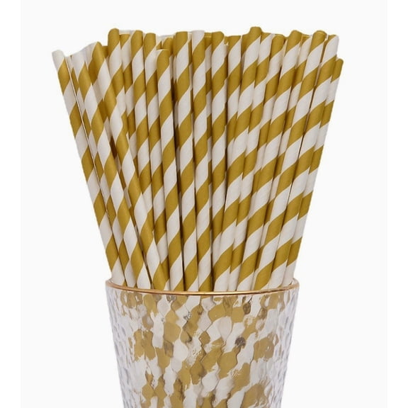 Straws Disposable Paper Straws for Drinking, Paper Straws for Craft, Cake Pops for Birthday, Anniversary, Wedding, Holidays(0.24" x 7.75")