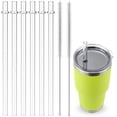 thumbnail image 1 of Straws for YETI, 6 pcs Reusable Tumbler Replacement for YETI Straw Lids, 9 inch Plastic Clear Drinking Straws Set with 2 Cleaning Brushes, 1 of 7