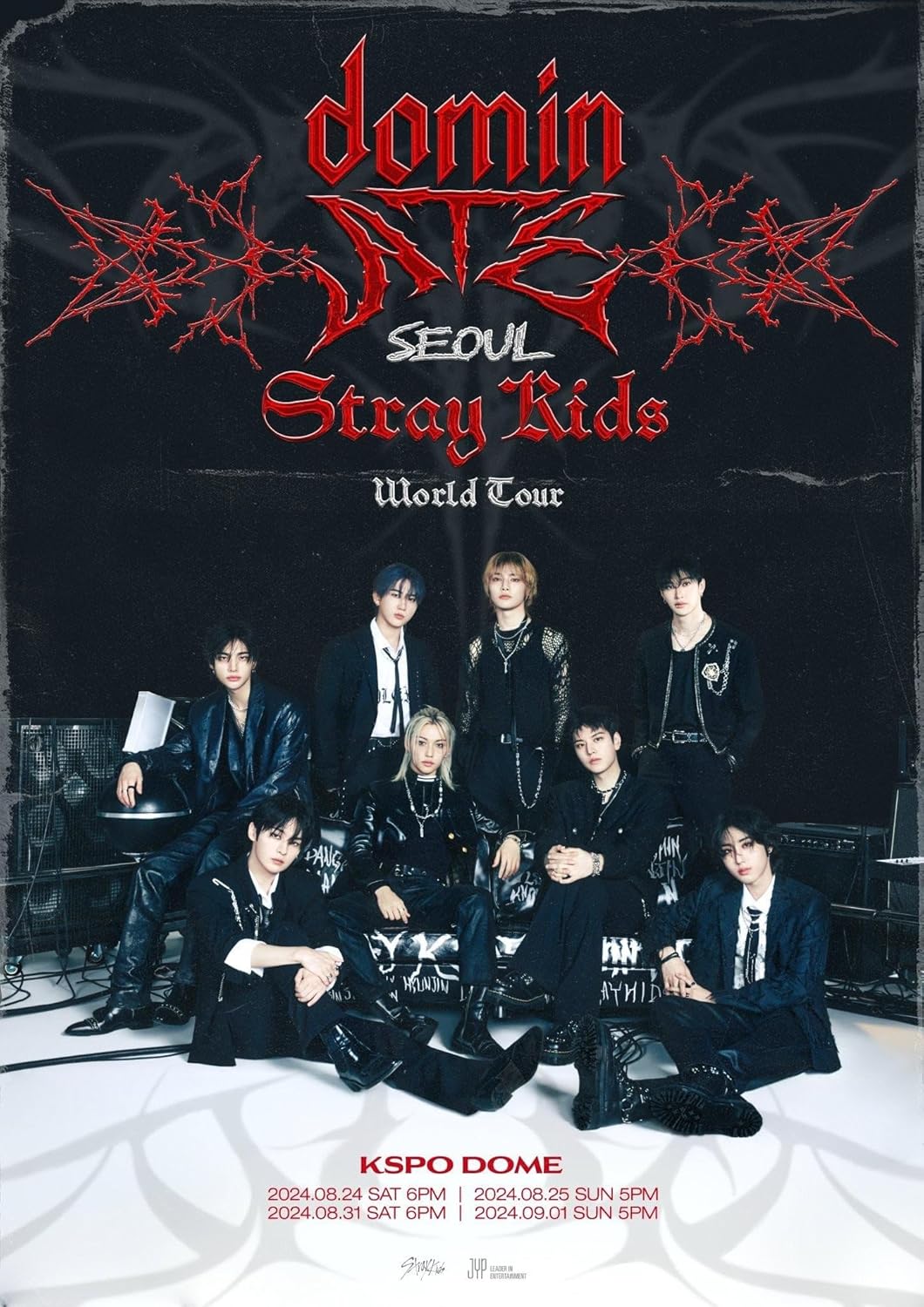 Stray Band Kids World Tour 'dominATE' 2024 Kpop Poster