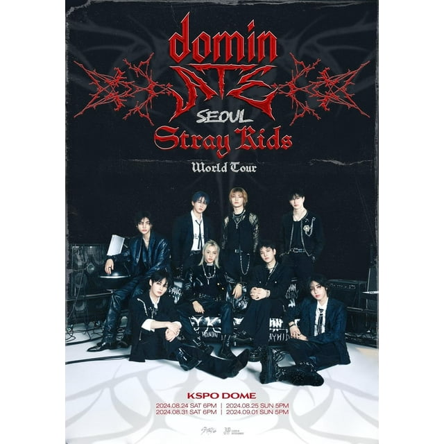 Stray Band Kids World Tour 'dominATE' 2024 Kpop Poster