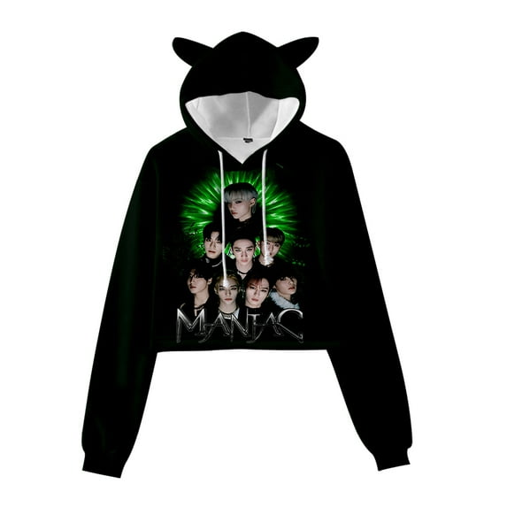 Stray Cat Ears Hoodie Autumn Winter Kpop Sports Women's Hooded Kids Pullover