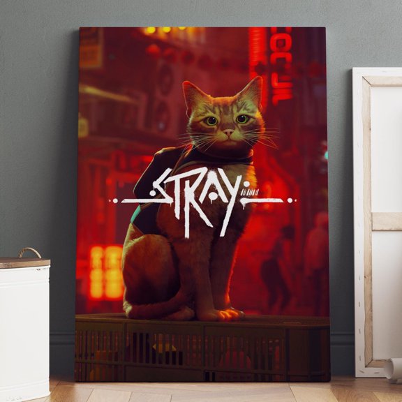 Stray Cat & Family Game Art Decor, Unframed Poster