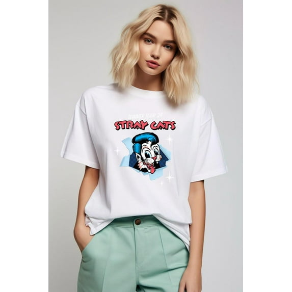 Stray Cats Summer Tour 2024 Fan Cotton Design T- SHIRT, for men & women, up to size 5XL.