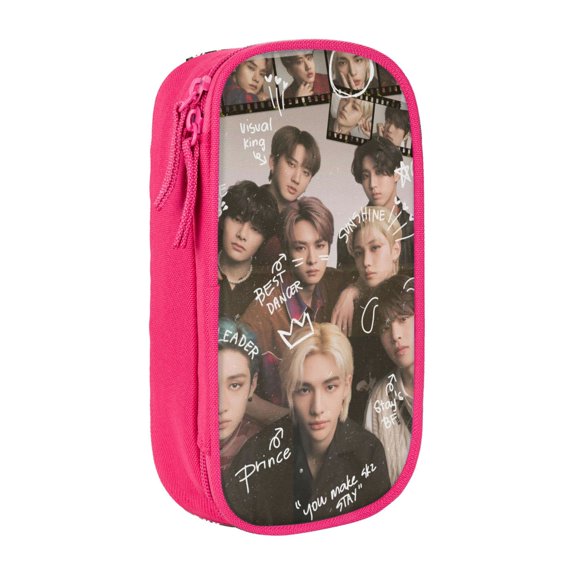 Stray Ki-ds Large Pencil Case, Durable Pencil Pouch with Big Capacity, Minimalist Portable Stationery Bag, Aesthetic Zipper Pencil Box