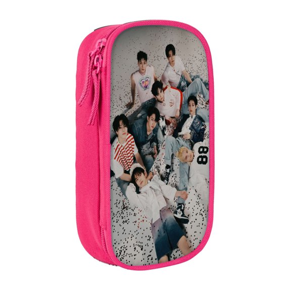 Stray Ki-ds Large Pencil Case, Durable Pencil Pouch with Big Capacity, Minimalist Portable Stationery Bag, Aesthetic Zipper Pencil Box