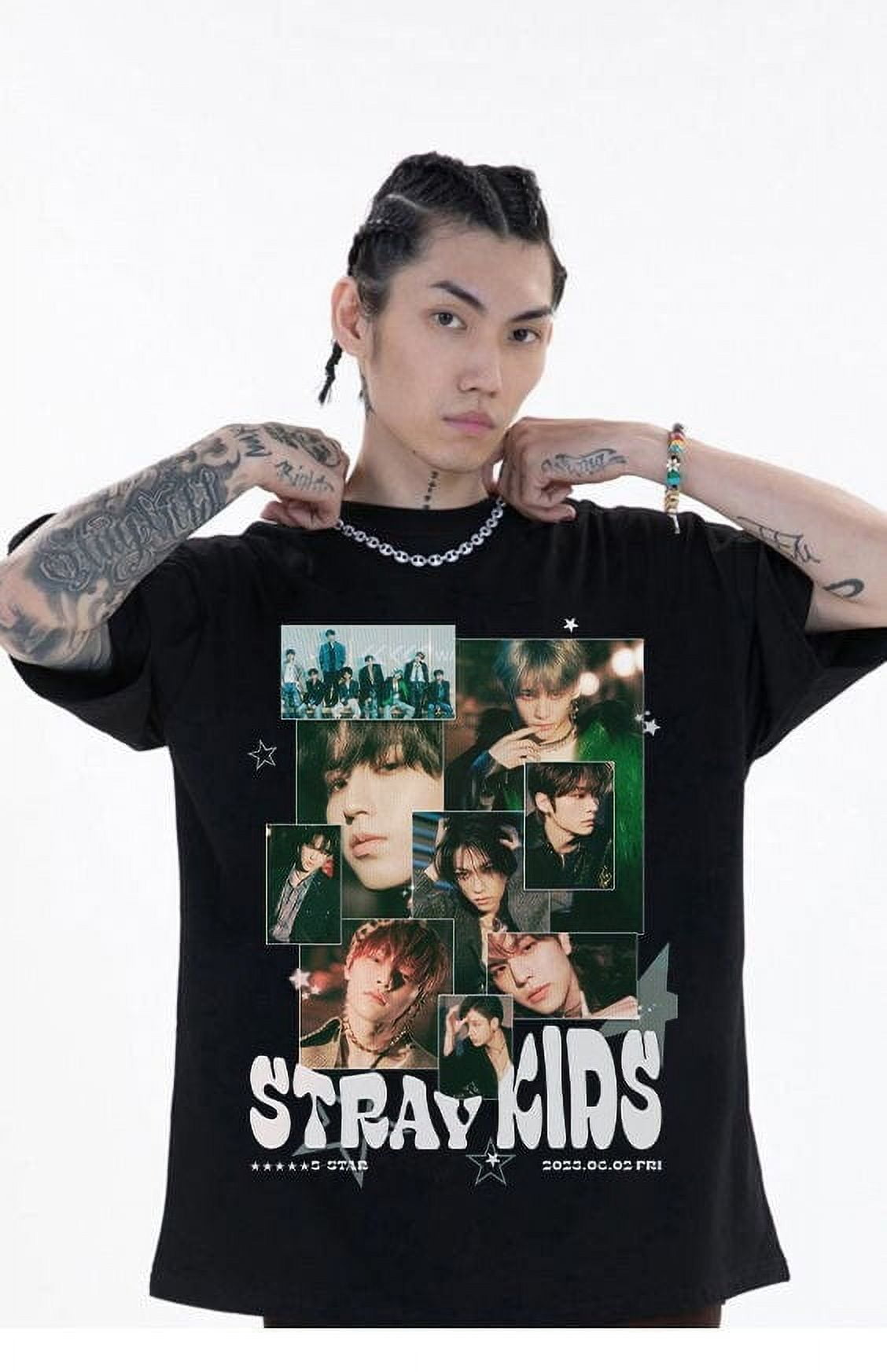 Stray Kids 5 Star Retro y2k Shirt, Vintage 5 Star Tracklist Shirt