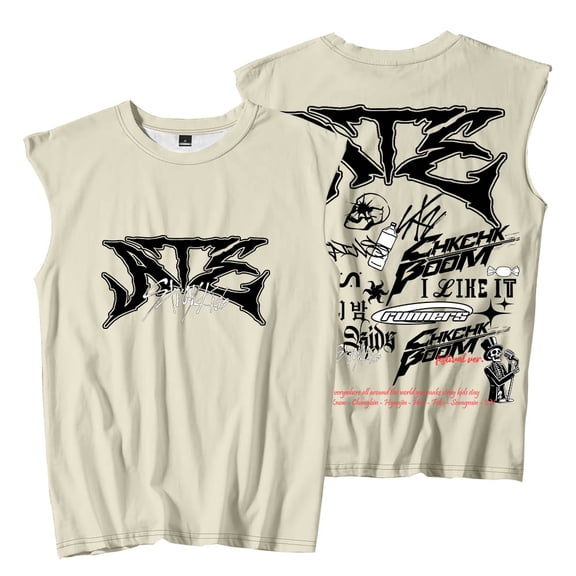 Stray Kids Ate Tracklist Sleeveless T-Shirts SKZ Dominate World Tour Merch Unisex Streetwear Tee