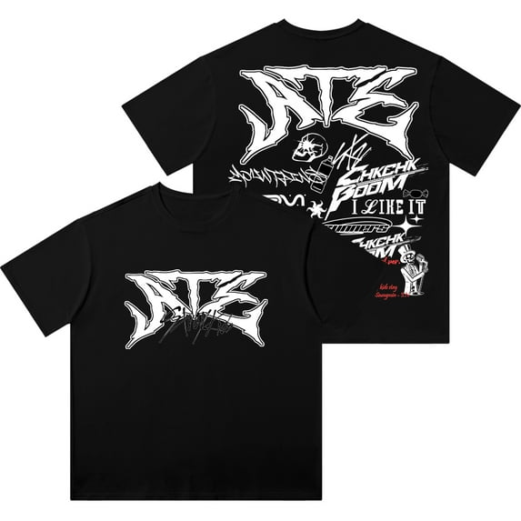 Stray Kids Ate Tracklist Vintage Wash Tee SKZ Cotton T-Shirts Unisex Fashion Kpop Short Sleeve Top