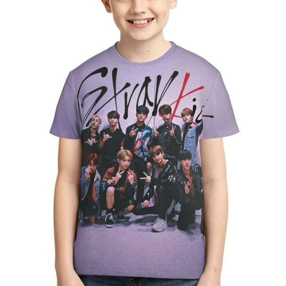 Stray Kids Boys Girls T-Shirt 3d Print Graphic Short Sleeve Tee Shirt Tops For Kids Teens