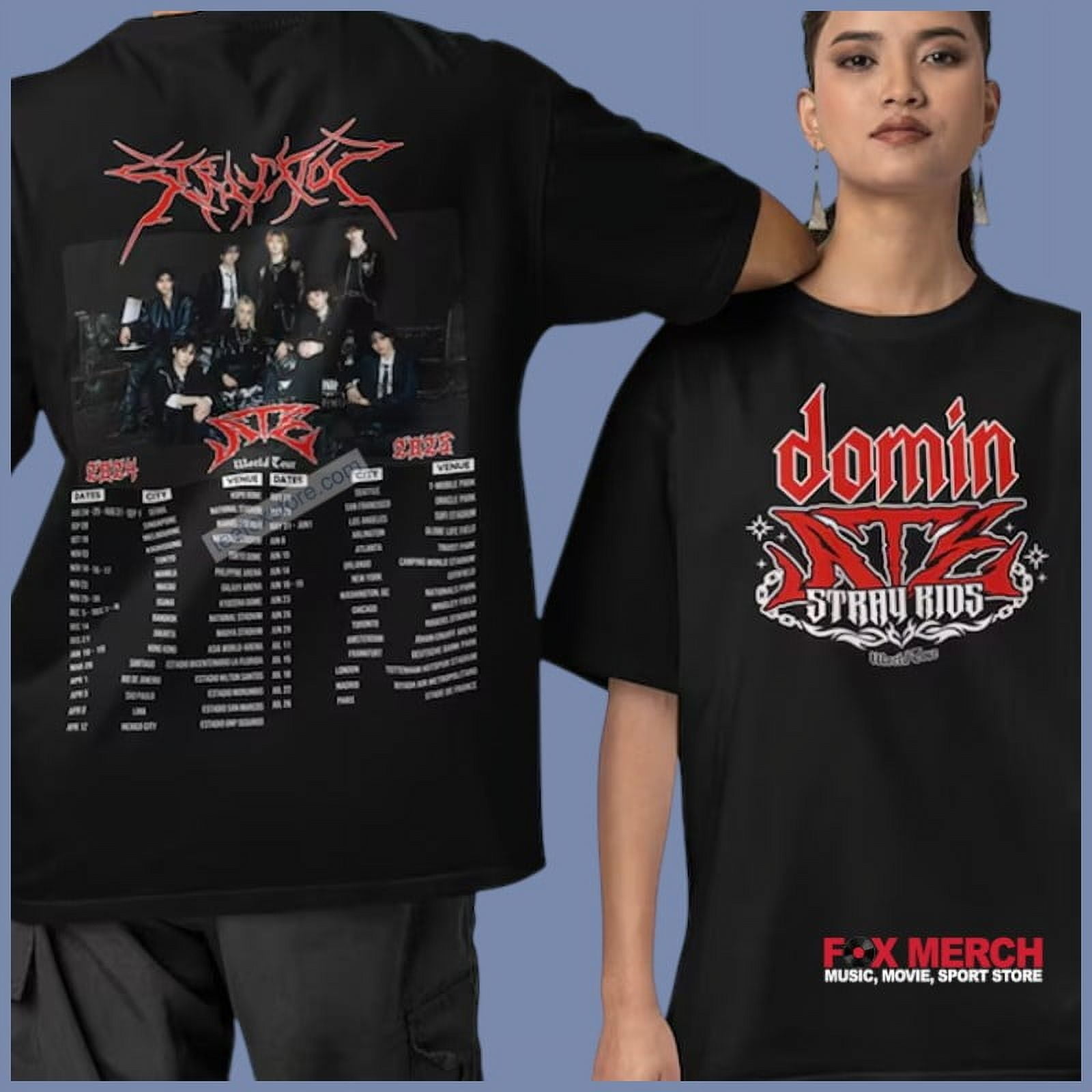 Stray Kids Concert 2025 dominATE World Tour Music TShirt