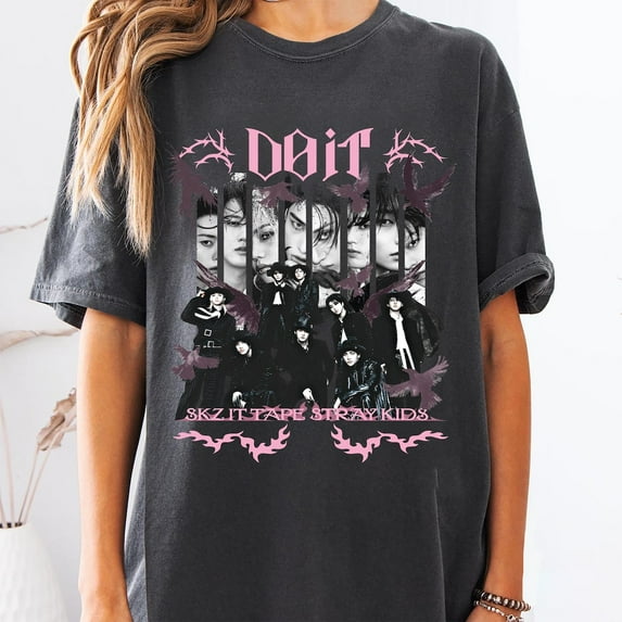Stray Kids DO IT T-shirt, SKZ It Tape Do It, Stray Kids Kpop Shirt,Black Color,Size L
