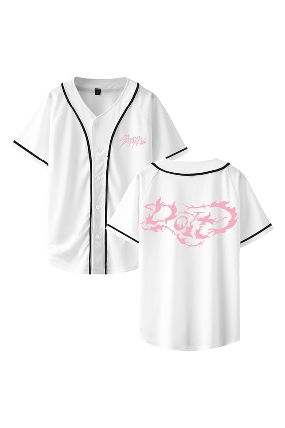 Stray Kids Do It Album Merch Baseball Jersey Short Sleeve Button-up Shirts Women Men Streetwear Tops