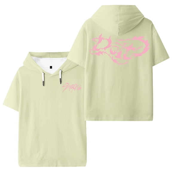 Stray Kids Do It Album Merch Hooded T-shirt Short Sleeve Tee Women Men Outdoor Streetwear Tops