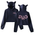 thumbnail image 1 of Stray Kids Do It Album Merch Hoodie Cat Ears Hooded Sweatshirt Long Sleeve Crop Top Women's Clothes, 1 of 3