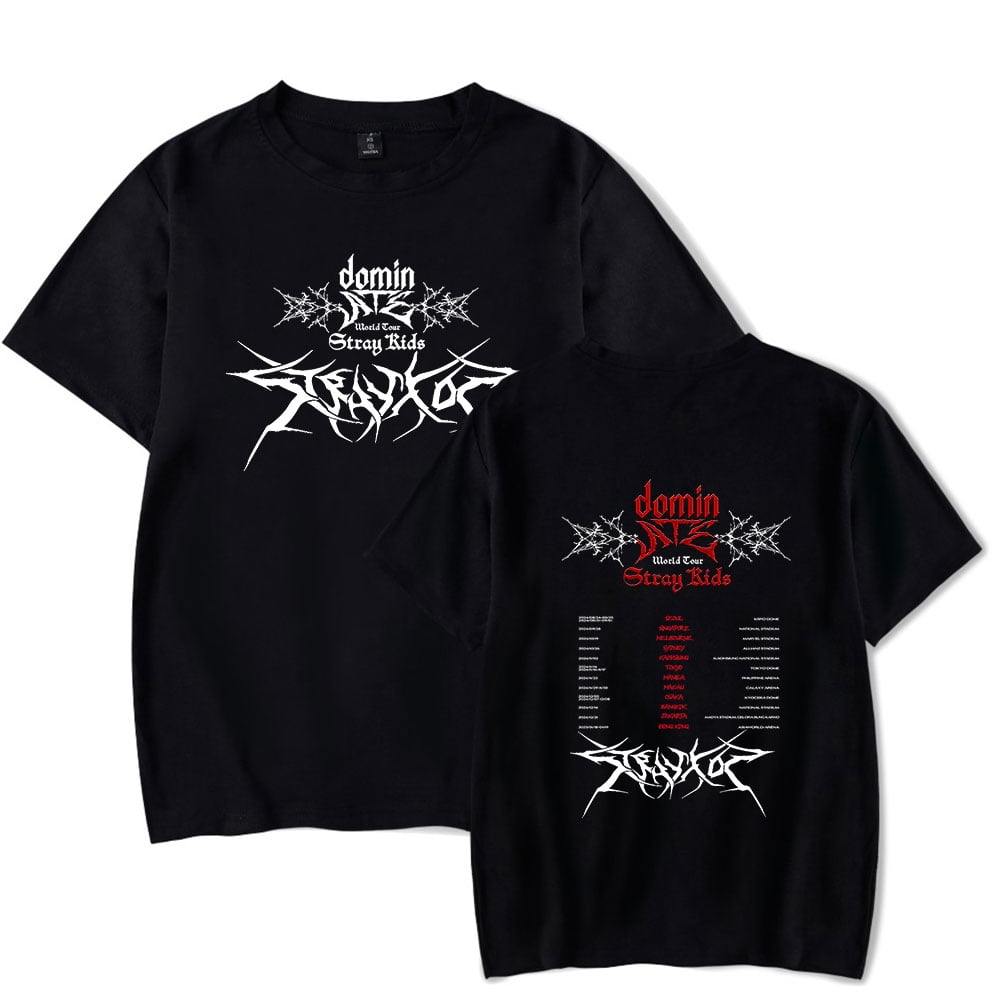 Stray Kids Double Sided T-shirt, Dominate World Tour Shirt
