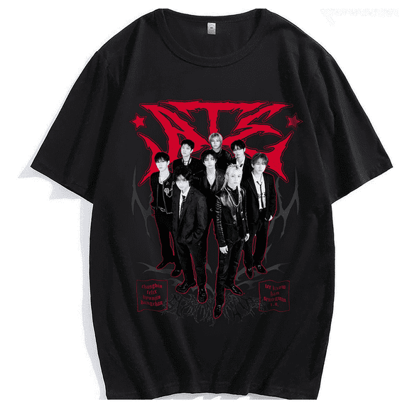 Stray Kids DominATE World Tour 2025 T-shirt Merch Men Short Sleeve Women Funny SKZ Unisex Tee