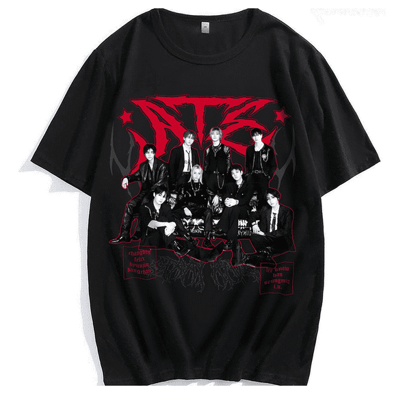 Stray Kids DominATE World Tour 2025 T-shirt Merch Men Short Sleeve Women Funny SKZ Unisex Tee