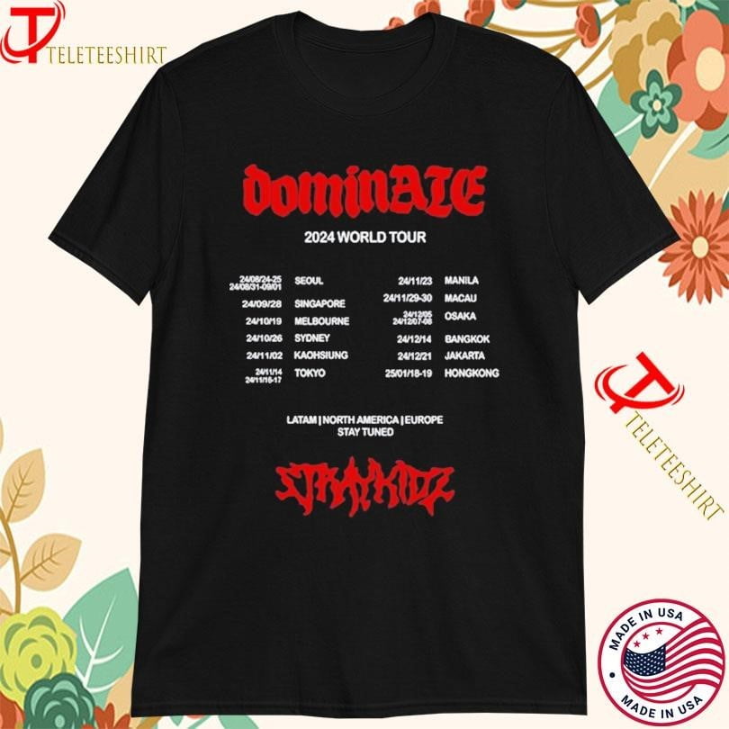 Stray Kids Dominate 2024 World Tour Tshirts