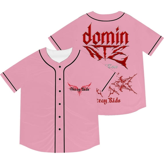 Stray Kids Dominate World Tour Logo Baseball Jacket Tee Unisex Fashion Kpop Short Sleeve T-Shirts