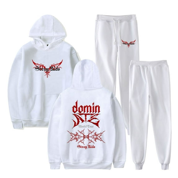Stray Kids Dominate World Tour Logo Hoodies Jogger Pants Women Men Fashion Streetwear Sweatshirts