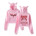 thumbnail image 1 of Stray Kids Dominate World Tour Logo Pullover Female Cat Ears Hoodie Long Sleeve Tee Women's Clothes, 1 of 6