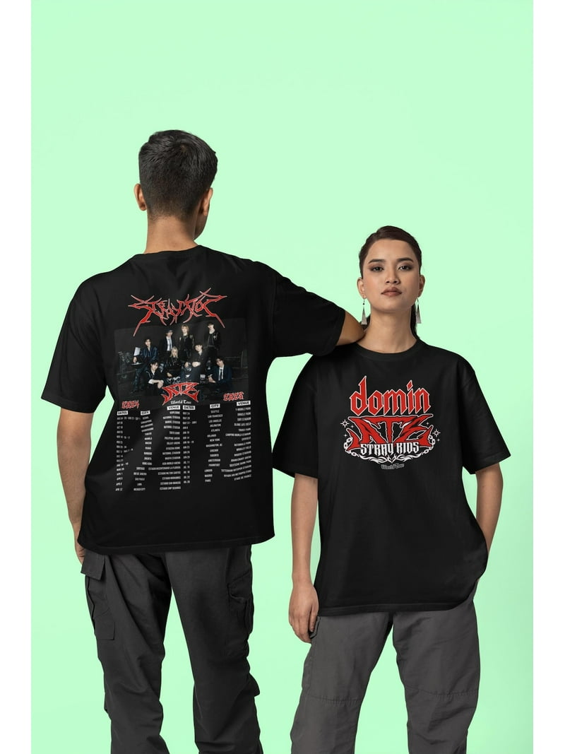 Stray Kids Double Sided T-shirt, Dominate World Tour Shirt
