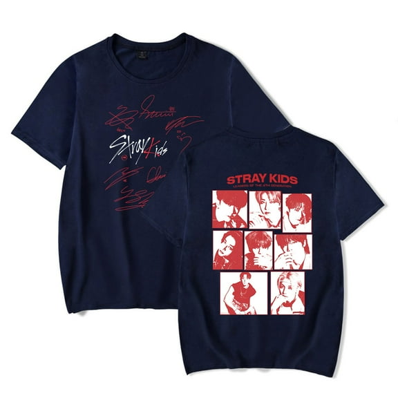 Stray Kids Hip Hop Neutral Fashion Casual Short Sleeve T-shirt Top