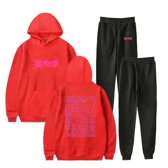 Stray Kids Hoodies Set Rock Star Album Merch For Men/Women Sweatshirt Pants Two Piece Set Cosplay Hooded Streetwear