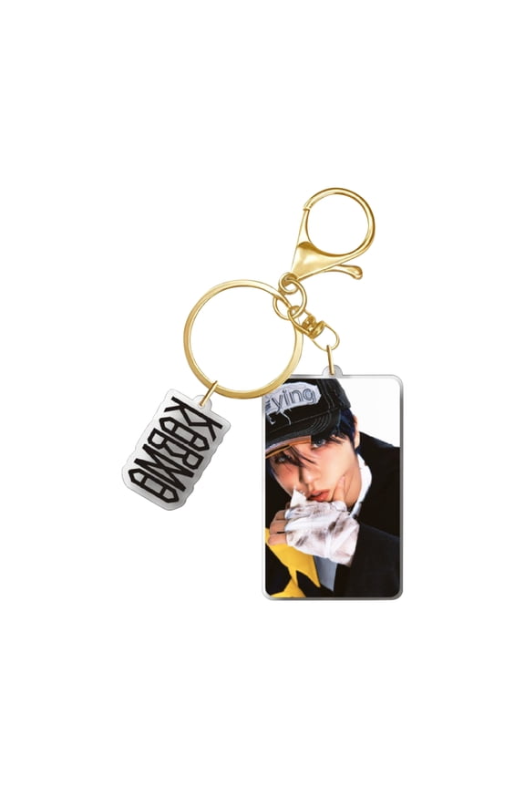 Stray Kids K-Pop Karma Photo Keychain with Durable Metal Clasp Trendy Design Lightweight Perfect for Fans and Everyday Use
