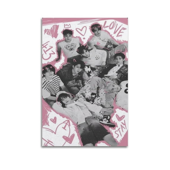 Stray Kids Korean Boy Band Kpop Poster Poster Album Cover Posters for Bedroom Wall Art Canvas Posters Music Album Cover Poster