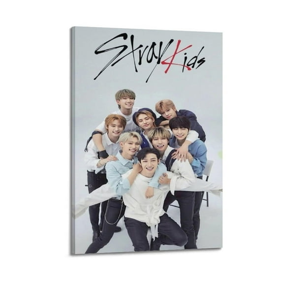 Stray Kids Korean Boy Band Kpop Poster Poster Album Cover Posters for Bedroom Wall Art Canvas Posters Music Album Cover Poster