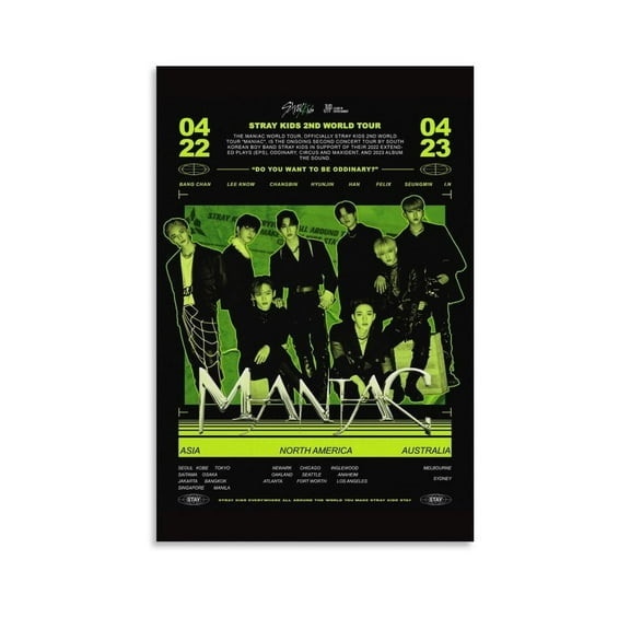 Stray Kids Kpop Canvas Art Poster And Wall Art Hanging Decor for Modern Family