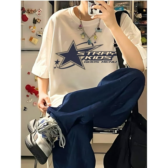 Stray Kids Kpop TShirt, Bangchan, Kpop Gift, Felix, Lee Know, SKZ, Hyunjin, Changbin, Jeongin, Stay, Han, Seugmin, In, Kpop Tee, Skzoo, Skz,Sport Grey color,size M