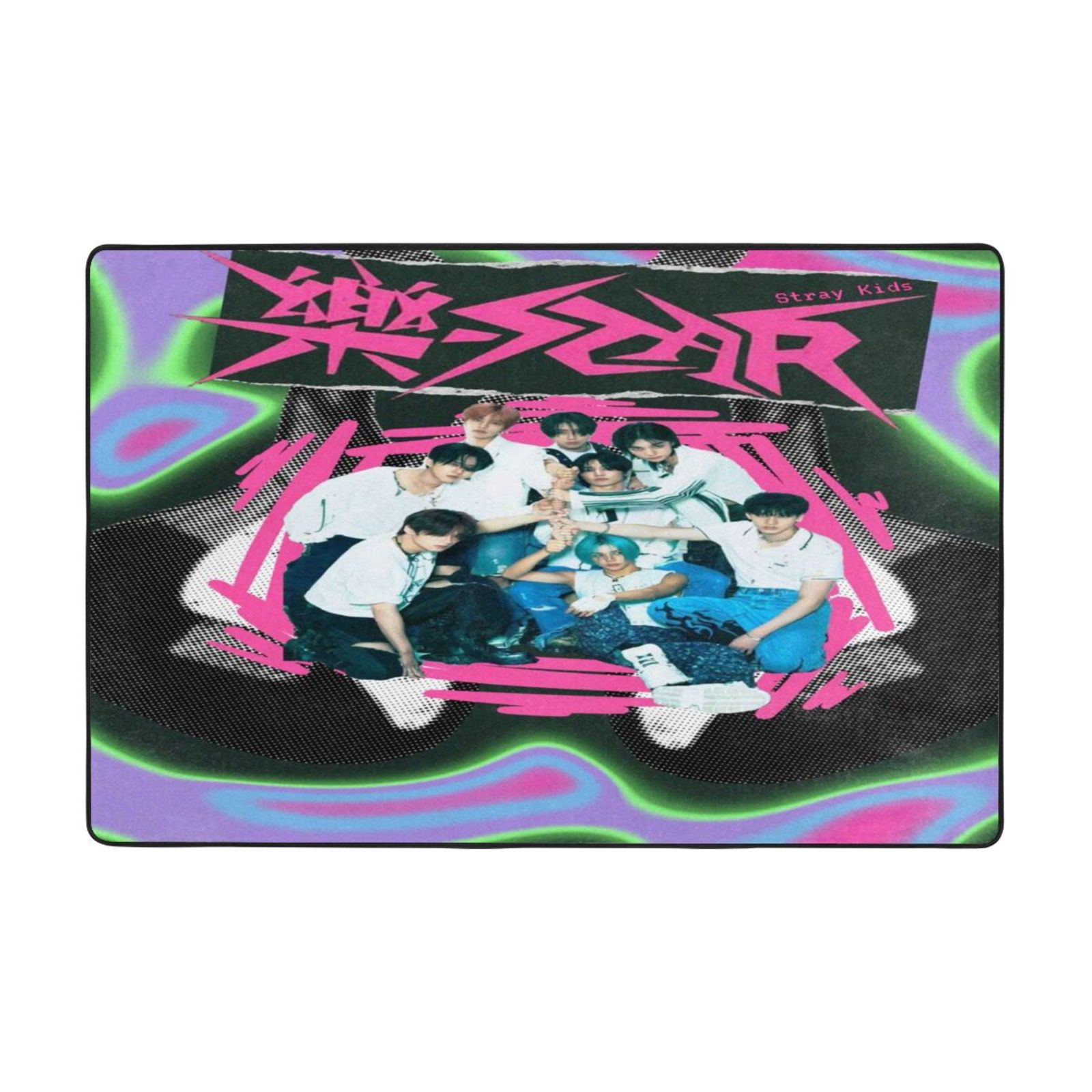 Stray Kids Rug Stray Kids Large Rug Anime Flannel Door Mat Bathroom Rugs Kitchen Rugs ...