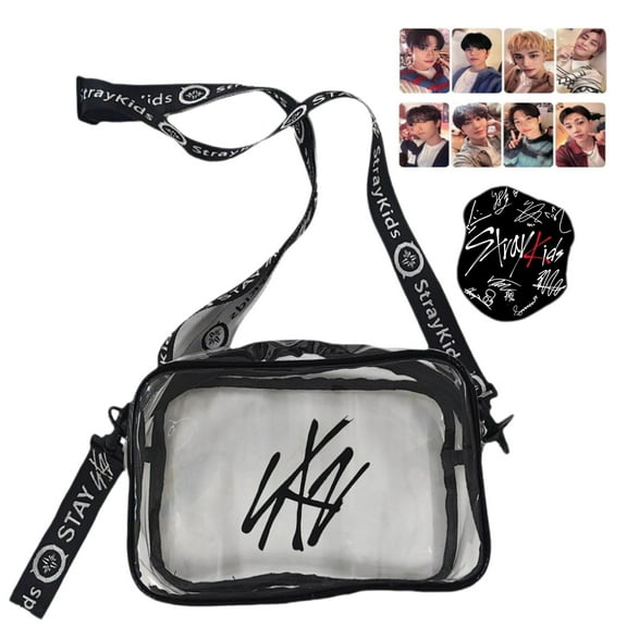 Stray Kids Lightstick Storage Bag Cross Body Transparent PVC Travel Bag Casual Carry on One Shoulder Bag Handbag STRAY Gifts