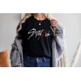 thumbnail image 1 of Stray Kids Logo Shirt, Stray Kids T-shirt, SKZ, Kpop, Stay Fandom, Korean Tee,Charcoal color,size L, 1 of 1