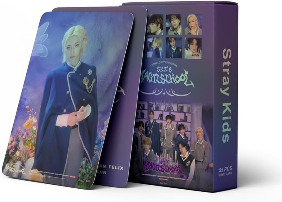 Stray Kids Lomo Cards Straykids Magic School Photo Card Laser Version Straykids Photocards Lomo Card for Stay 55ps/Set