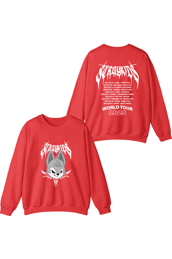 Stray Kids Merch 2025 World Tour Chris Crewneck Sweatshirt Fashion Unisex Men Women Long Sleeve