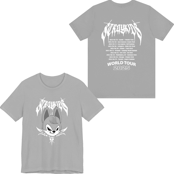 Stray Kids Merch 2025 World Tour Chris T-shirt Fashion Men Women Short Sleeve Casual Graphic Tee