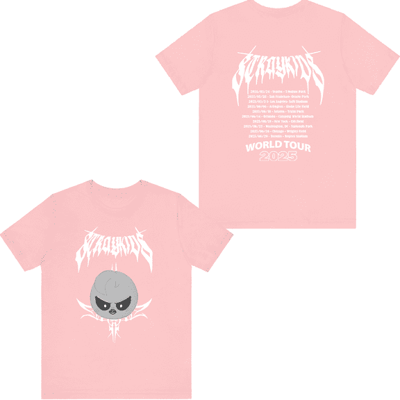 Stray Kids Merch 2025 World Tour Felix T-shirt Fashion Men Women Short Sleeve Casual Graphic Tee