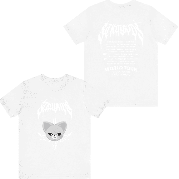 Stray Kids Merch 2025 World Tour I.N T-shirt Fashion Men Women Short Sleeve Casual Graphic Tee