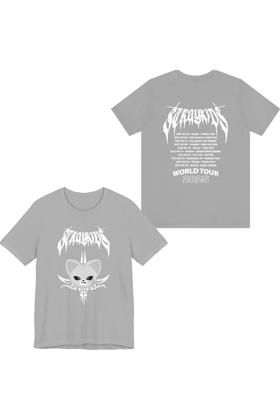 Stray Kids Merch 2025 World Tour I.N T-shirt Fashion Men Women Short Sleeve Casual Graphic Tee