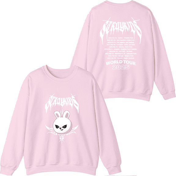Stray Kids Merch 2025 World Tour Lee Know Crewneck Sweatshirt Fashion Unisex Men Women Long Sleeve