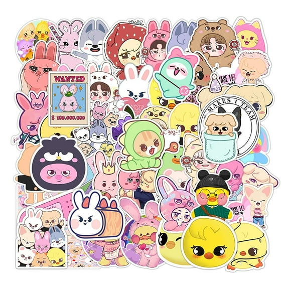 Stray Kids Merch Cute Cartoon Animal Stickers Pack, 50PCS Waterproof Vinyl Stickers for Kids, Teens, Water Bottles, Laptops, Scrapbooking, Phone Cases, Notebooks, DIY Decoration