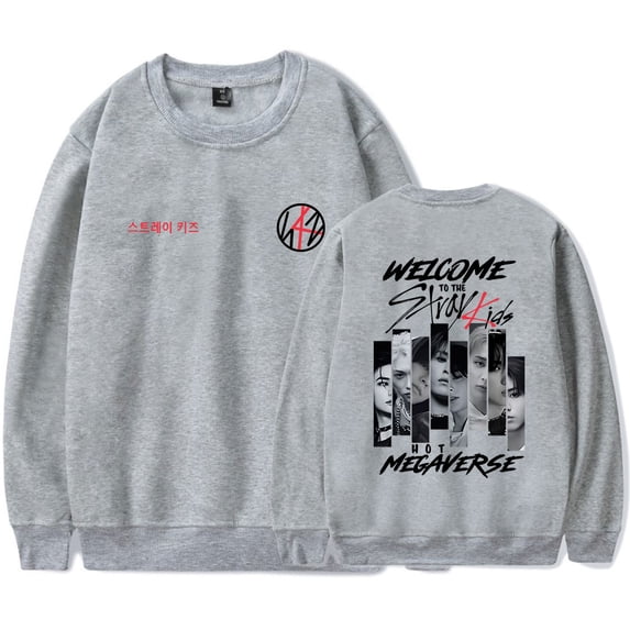 Stray Kids Merch Fashionable casual round neck unisex long sleeved pullover